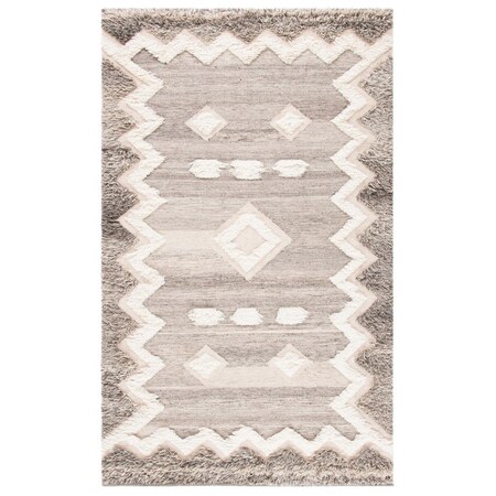 Safavieh Global Kenya Area Rectangle Rug, Grey & Ivory - 6 x 9 ft. KNY459F-6